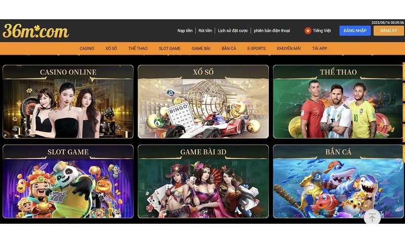 Kho game cá cược đa dạng của nhà cái 36m