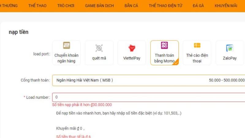 Chuyển tiền bằng ví điện tử
